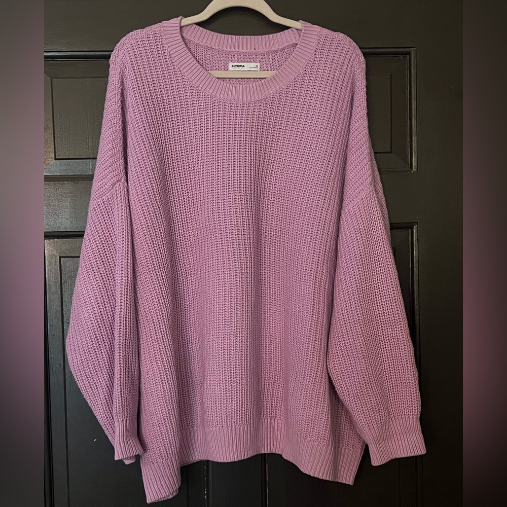 Sonoma Lavender 3xl Cable Knit Sweater